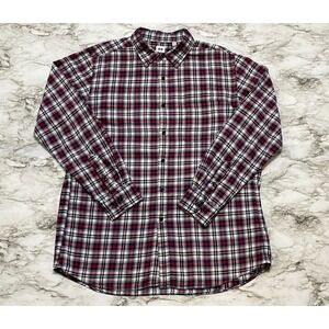 UNIQLO Mens Shirt Size XL Multicolor Plaid Long Sleeve Flannel Pocket